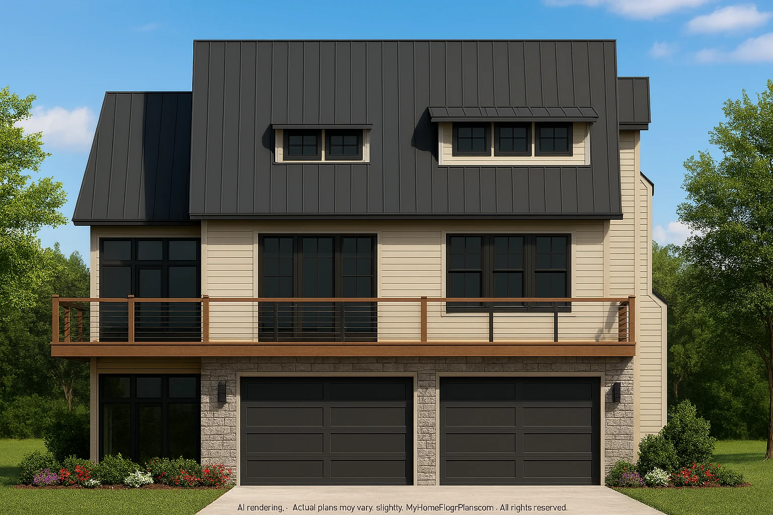 Luxurious 3-Story Beach Home Plan with Coastal Design