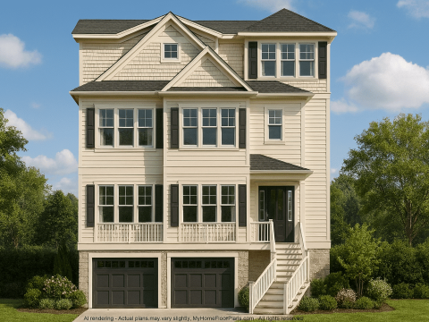 Luxurious 3.5-Story Beach House Plan with Coastal Charm
