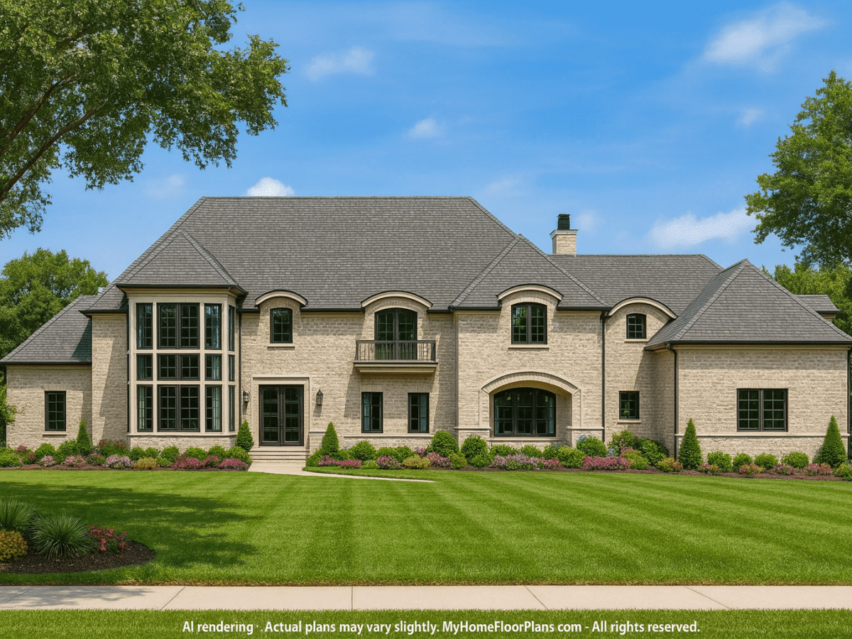 Luxury 2-Story French Country House Plan with Elegant Features