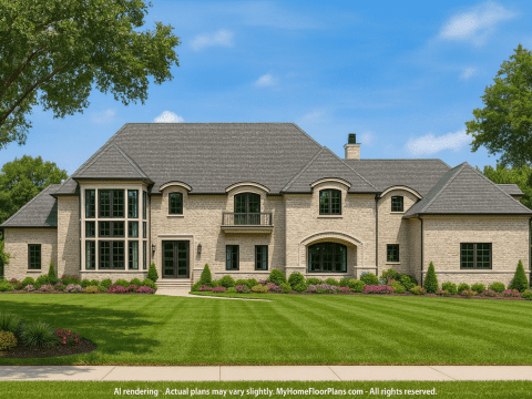 Luxury 2-Story French Country House Plan with Elegant Features