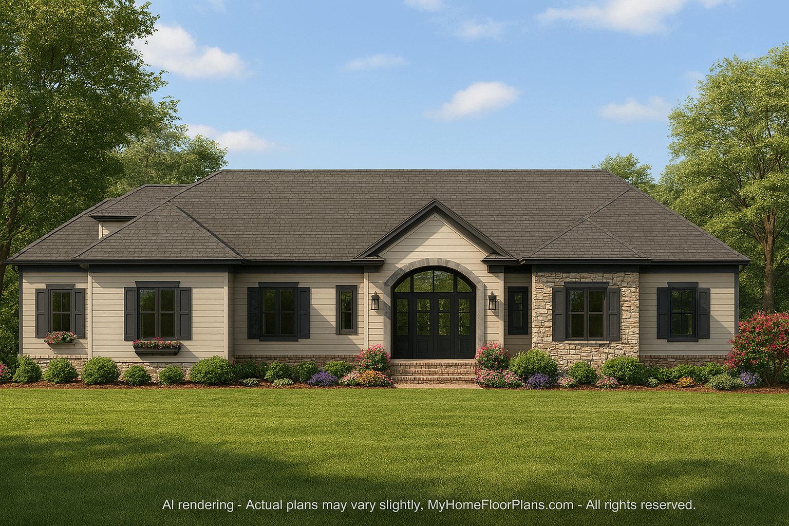 Luxury 2-Story House Plan with 3-Car Garage and Grand Design