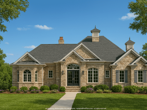 Luxury 2-Story House Plan with 4 Bedrooms & CAD Architecture