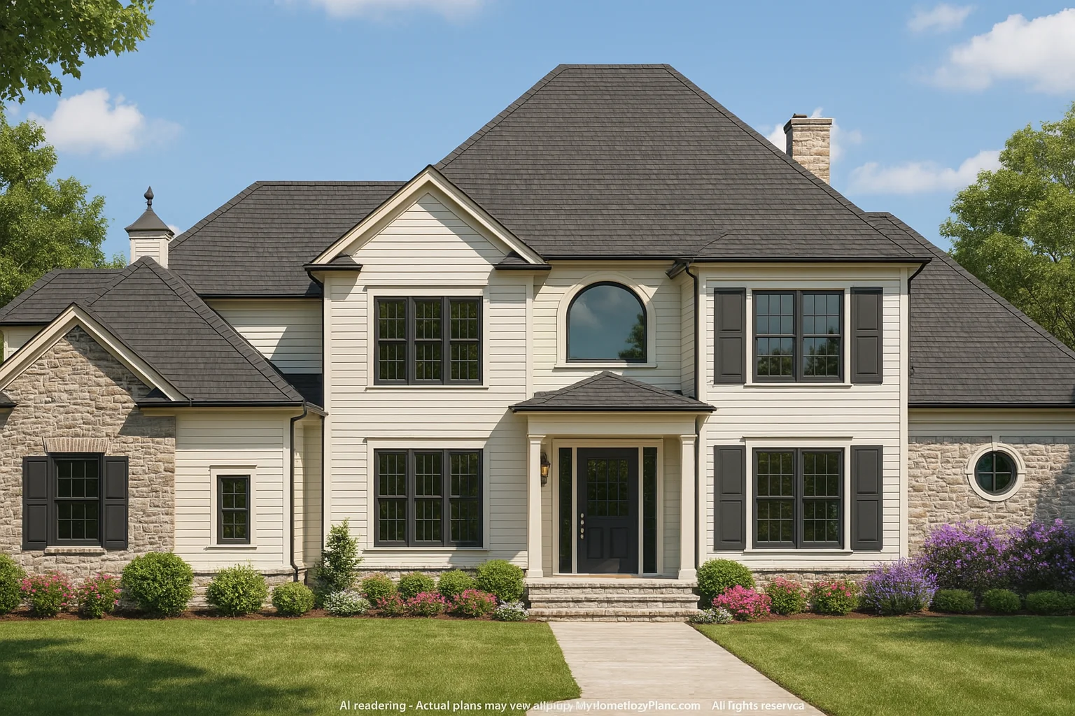 Luxury 2-Story House Plan with 5 Bedrooms & CAD Designs
