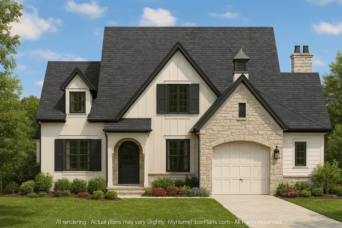Luxury 2-Story House Plan with Elegant Craftsman Architecture