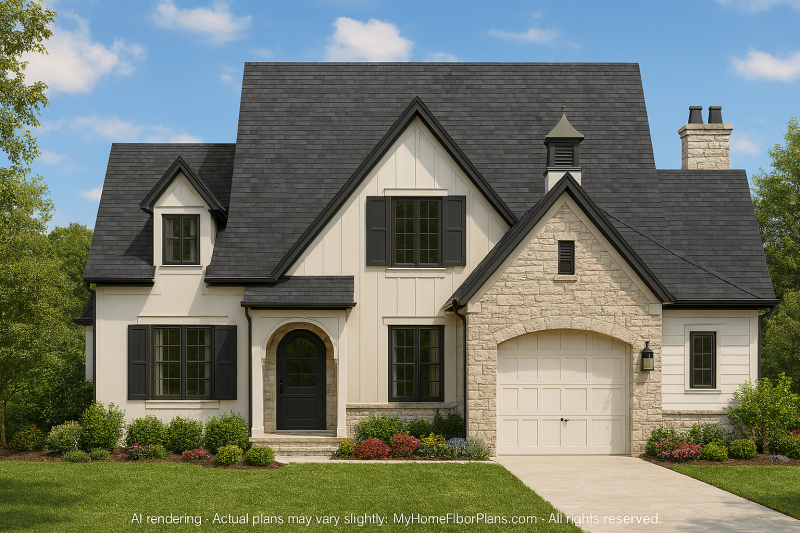 Luxury 2-Story House Plan with Elegant Craftsman Architecture