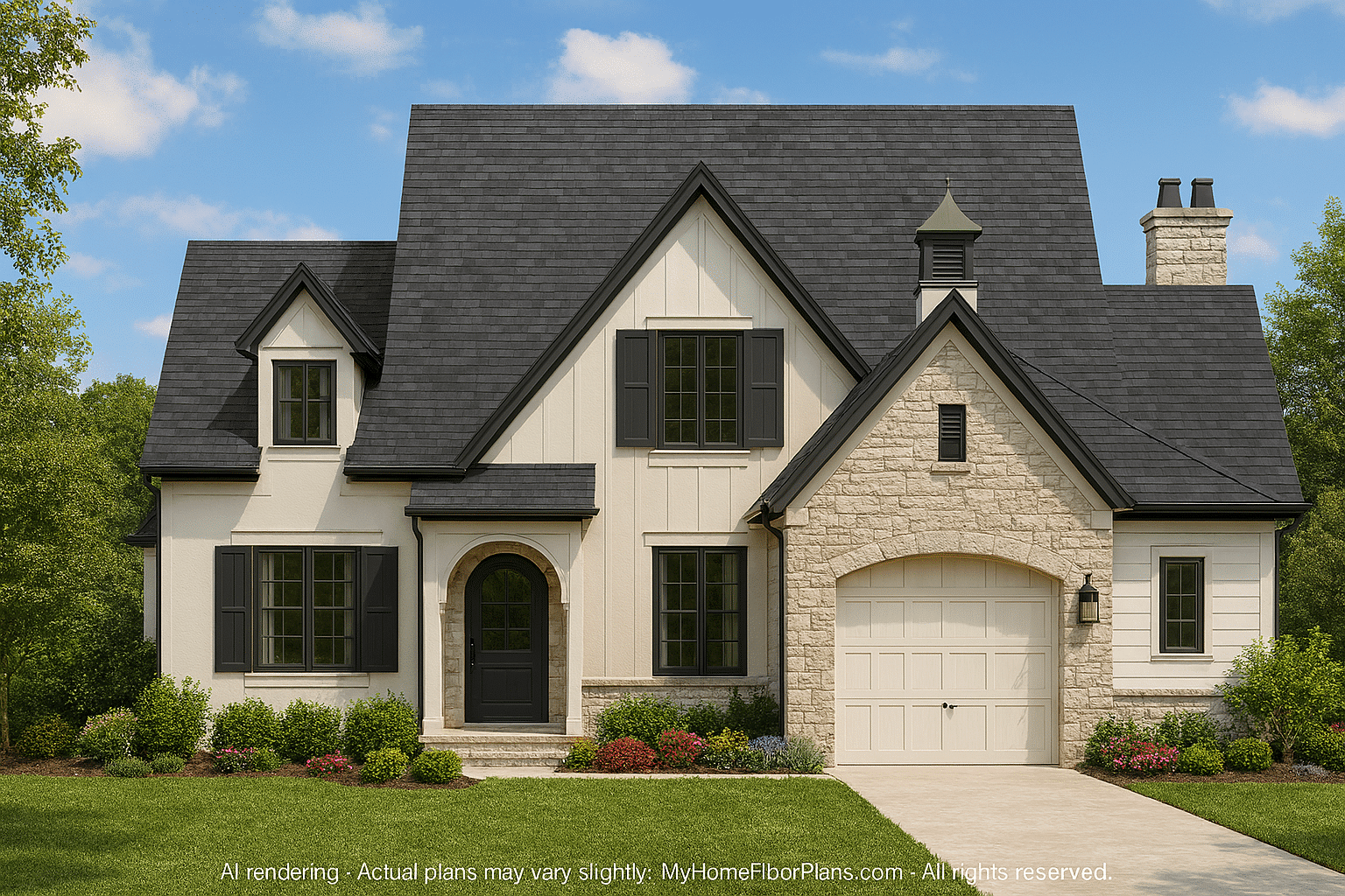 Luxury 2-Story House Plan with Elegant Craftsman Architecture