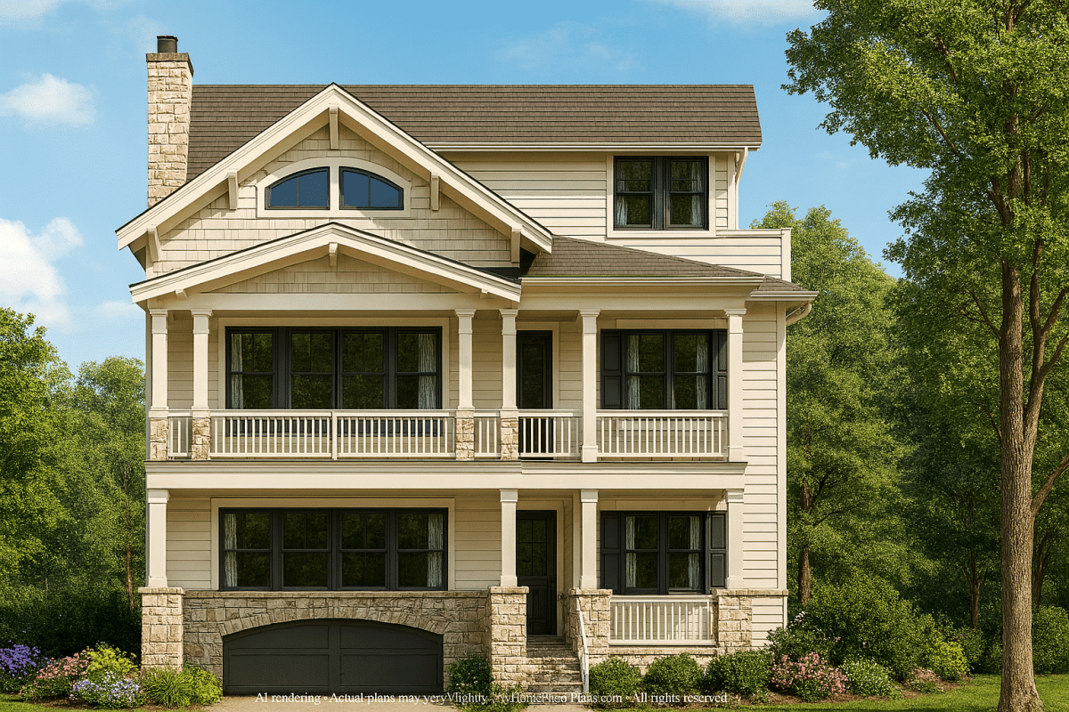 Luxury 3-Story Beach House Plan with 4 Bedrooms and Elevator Access