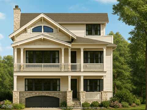 Luxury 3-Story Beach House Plan with 4 Bedrooms and Elevator Access