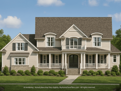 Luxury 4-Bed Home Plan with Spacious Layouts and CAD Designs
