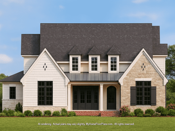 Luxury Home Design with Floor Plan Blueprint and CAD Features