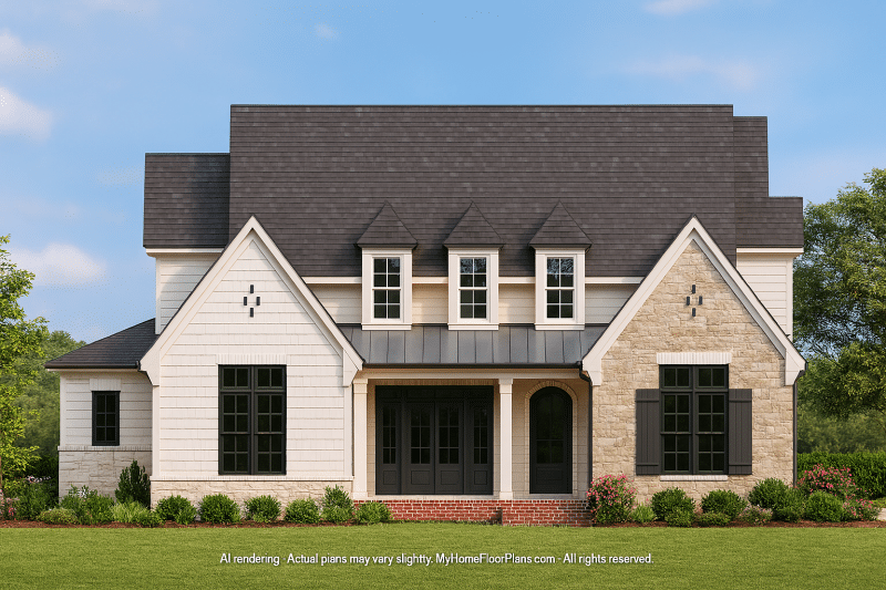 Luxury Home Design with Floor Plan Blueprint and CAD Features