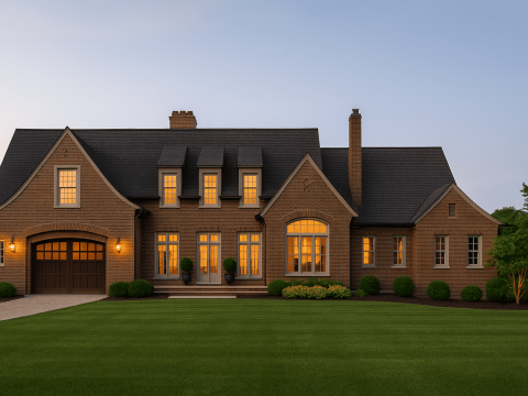 Luxury Home Plan with Basement, Breezeway & Bonus Rooms
