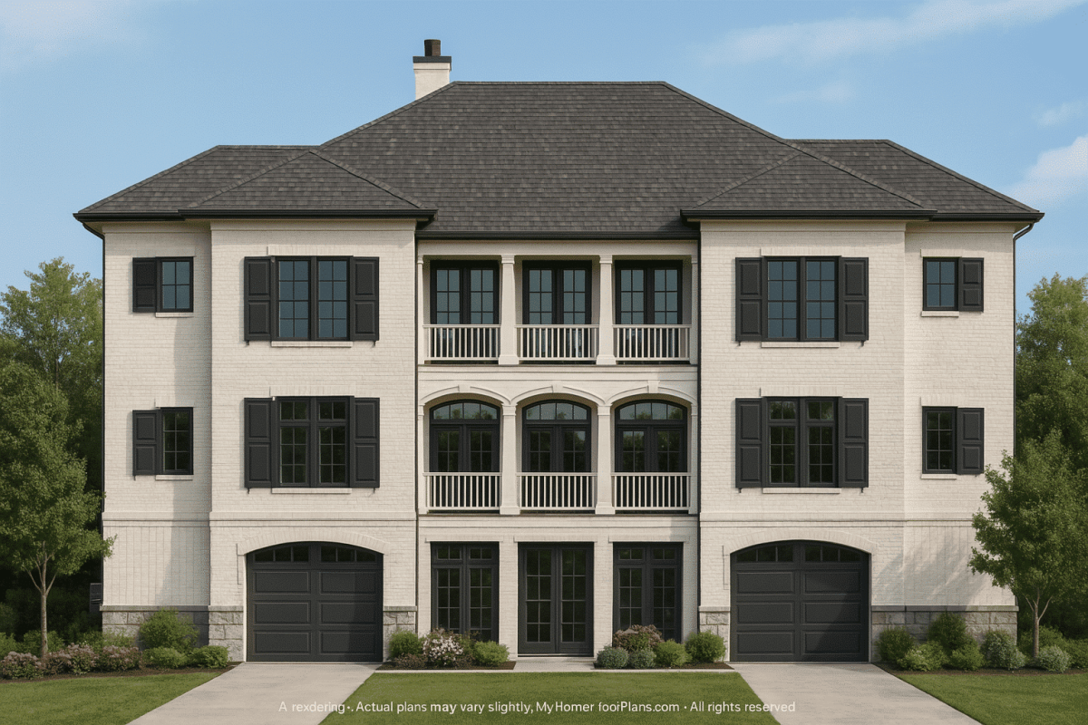 Luxury Home Plan with Oversized Garage, CAD Files & Vaulted Blueprint Design