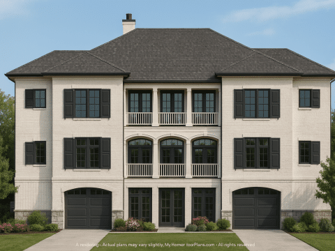 Luxury Home Plan with Oversized Garage, CAD Files & Vaulted Blueprint Design