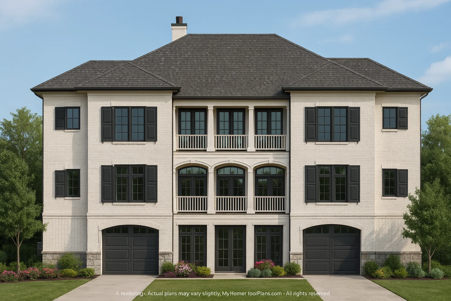 Luxury Home Plan with Oversized Garage, CAD Files & Vaulted Blueprint Design