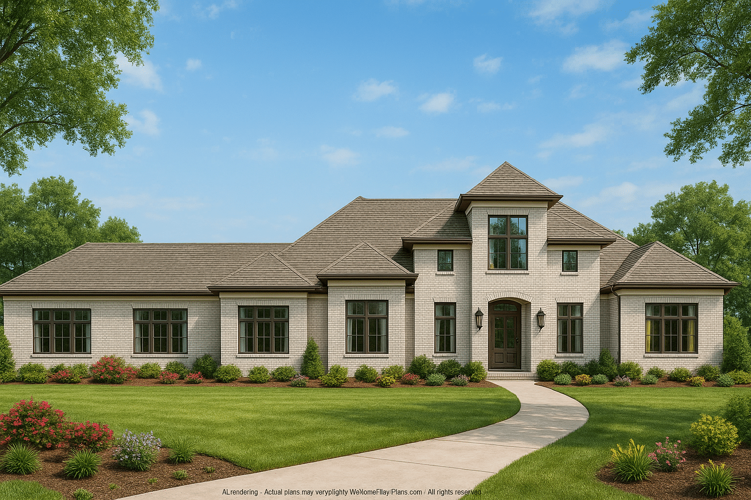 Luxury One-Story House Plan with 5,298 Sq. Ft. and Elegant Open Layout
