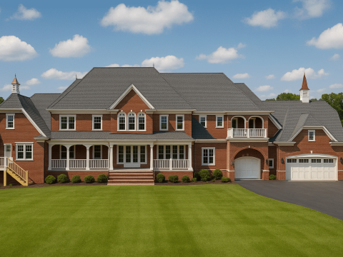 Luxury Victorian Home Floor Plan with Grand Architecture & CAD Blueprints
