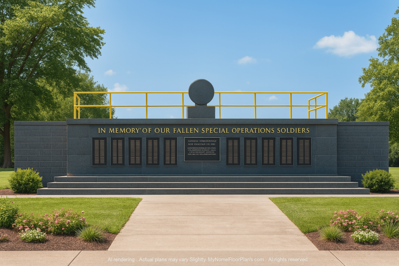 Memorial Wall CAD Design with Detailed Architectural Blueprints