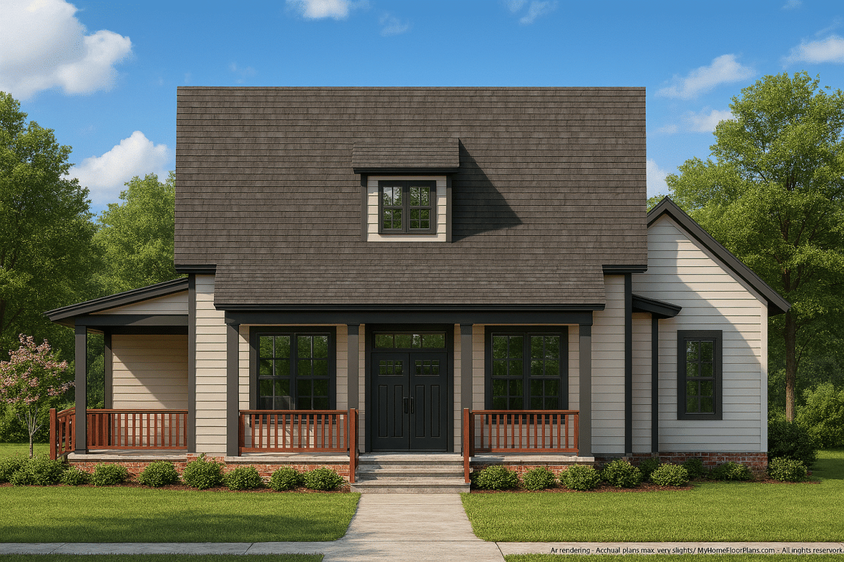 Modern 2-Story Garage Plan with Living Space & CAD Design