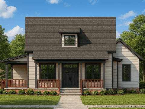 Modern 2-Story Garage Plan with Living Space & CAD Design