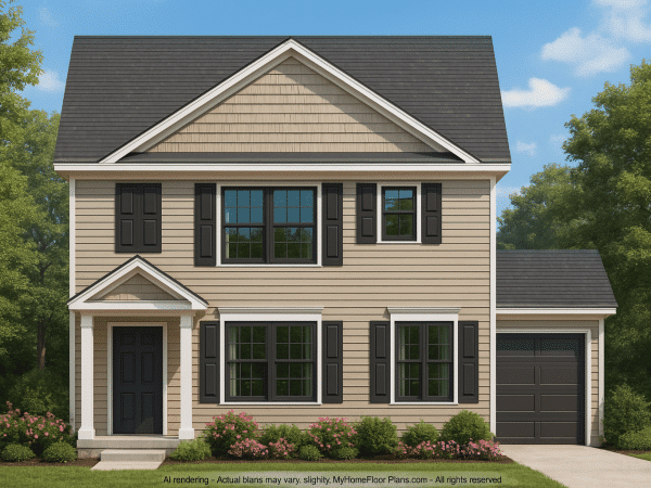 Modern 2-Story Home Plan with CAD Architecture and Floor Designs