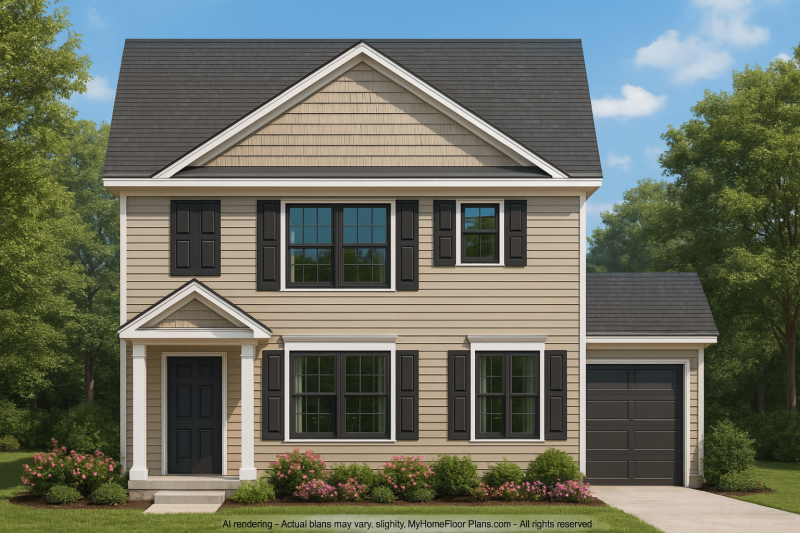 Modern 2-Story Home Plan with CAD Architecture and Floor Designs