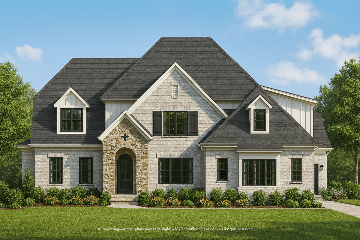 Modern 2-Story Home Plan with CAD Floor Plan Blueprint