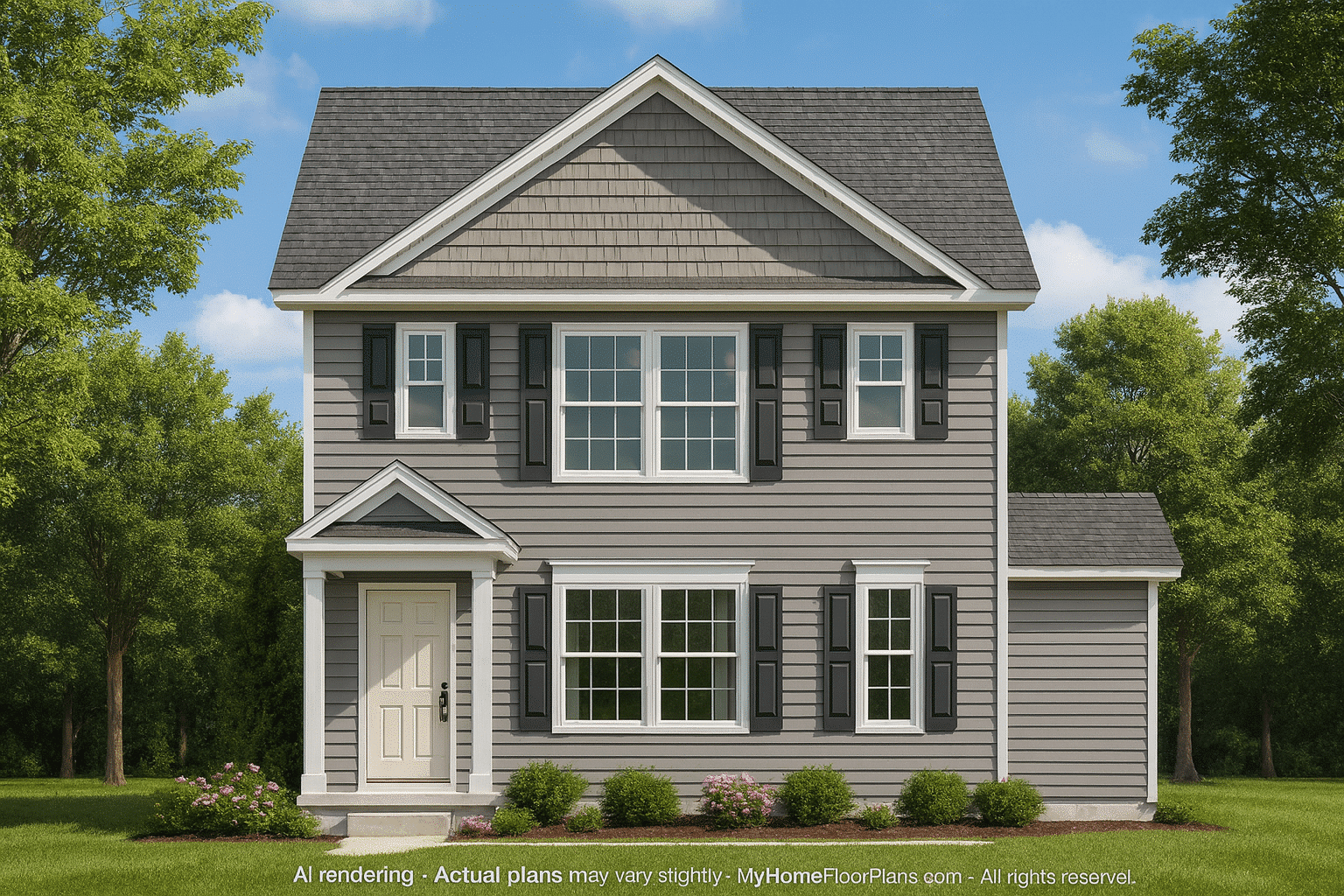 Modern 2-Story Home Plan with Open Floor Plan - 3 Beds, 2 Baths & Garage