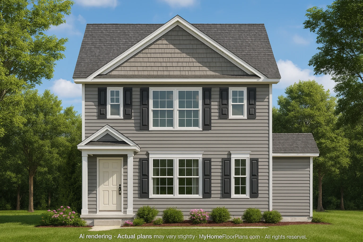 Modern 2-Story Home Plan with Open Floor Plan - 3 Beds, 2 Baths & Garage