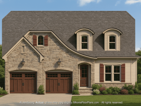 Modern 2-Story House Plan with 4 Bedrooms & Flexible Living Areas