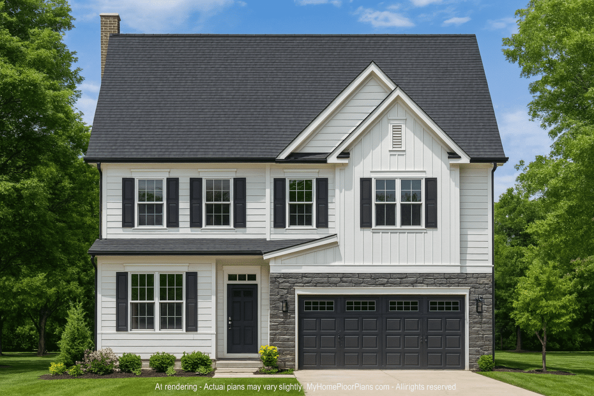 Modern 2-Story House Plan with 5 Bedrooms & Basement Option
