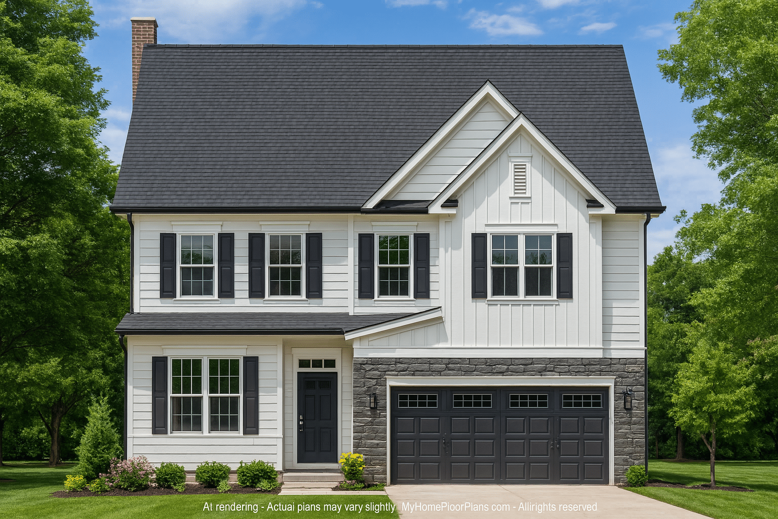 Modern 2-Story House Plan with 5 Bedrooms & Basement Option