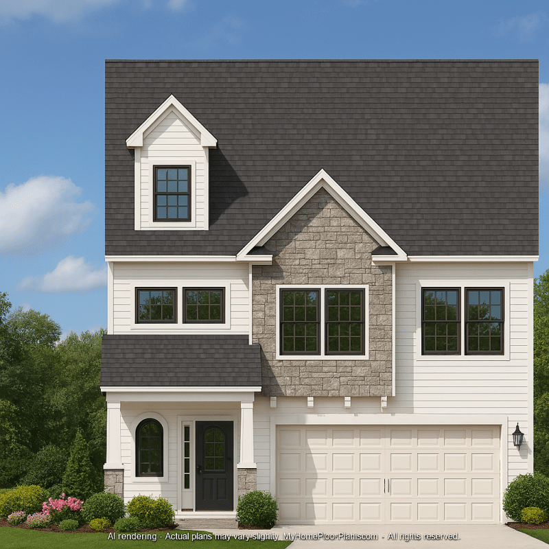Modern 2-Story House Plan with Bonus Room & CAD Designs