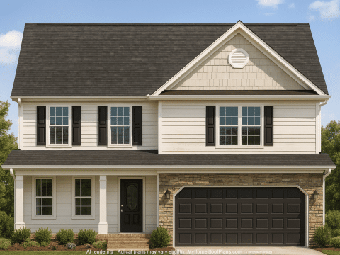 Modern 2-Story House Plan with CAD Blueprints & Architectural Elegance