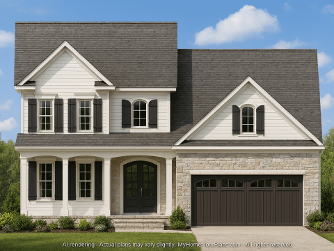 Modern 2-Story House Plan with Colonial Charm and CAD Blueprints