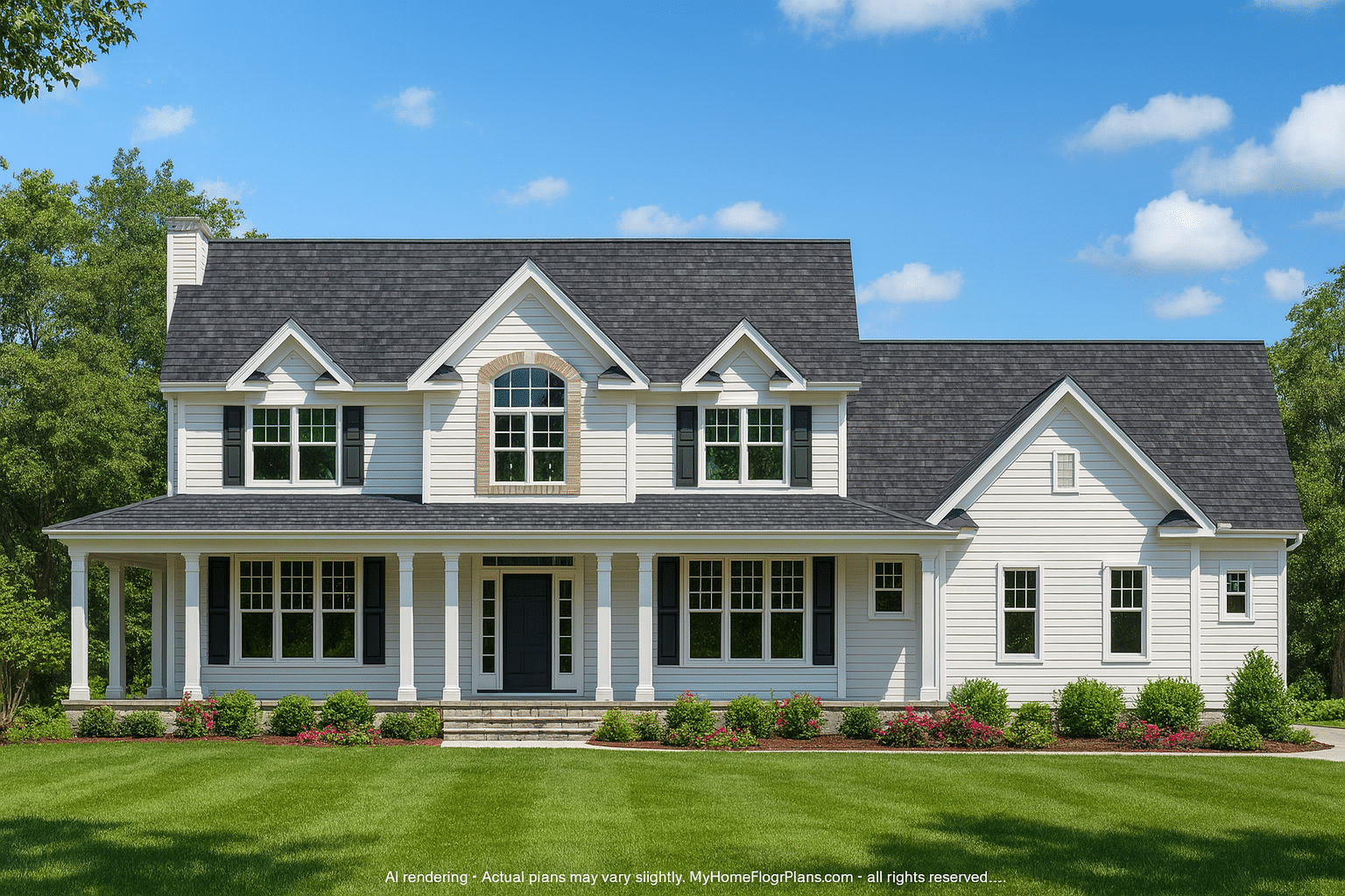 Modern 2-Story House Plan with Craftsman Charm and CAD Blueprints