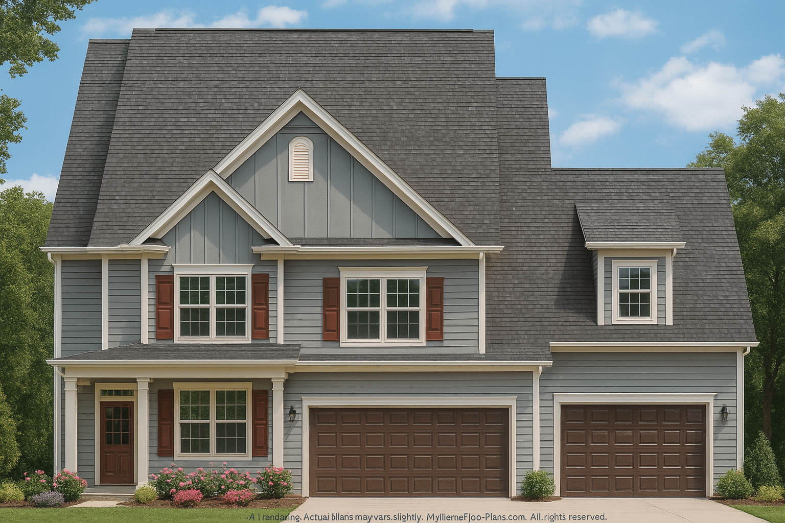 Modern 2-Story House Plan with Craftsman Charm and Open Layout