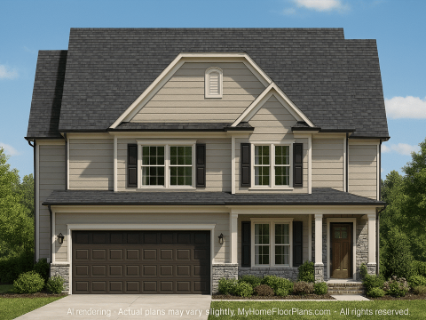 Modern 2-Story House Plan with Customizable CAD Designs