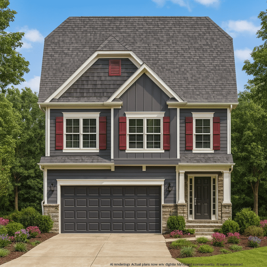 Modern 2-Story House Plan with Narrow Lot Design