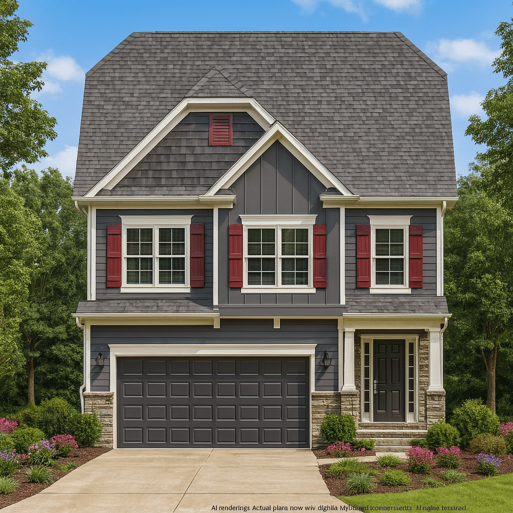 Modern 2-Story House Plan with Narrow Lot Design