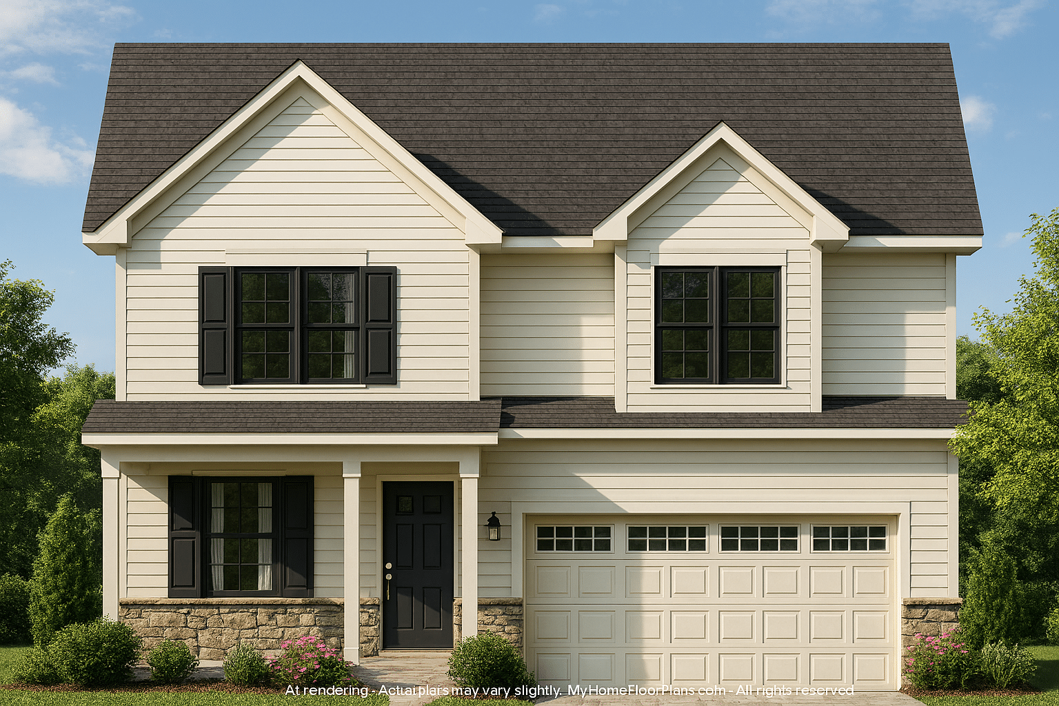 Modern 2-Story House Plan with Open Floor Layouts and Craftsman Curb Appeal