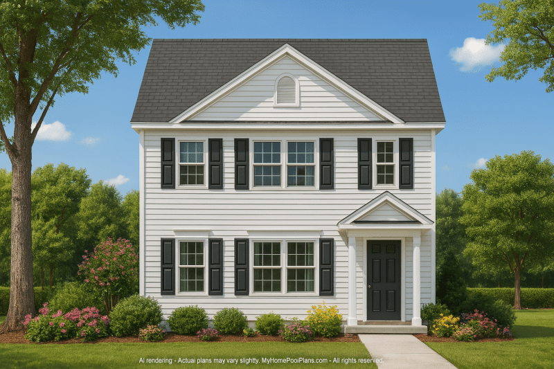Modern 2-Story House Plan with Sleek CAD Design