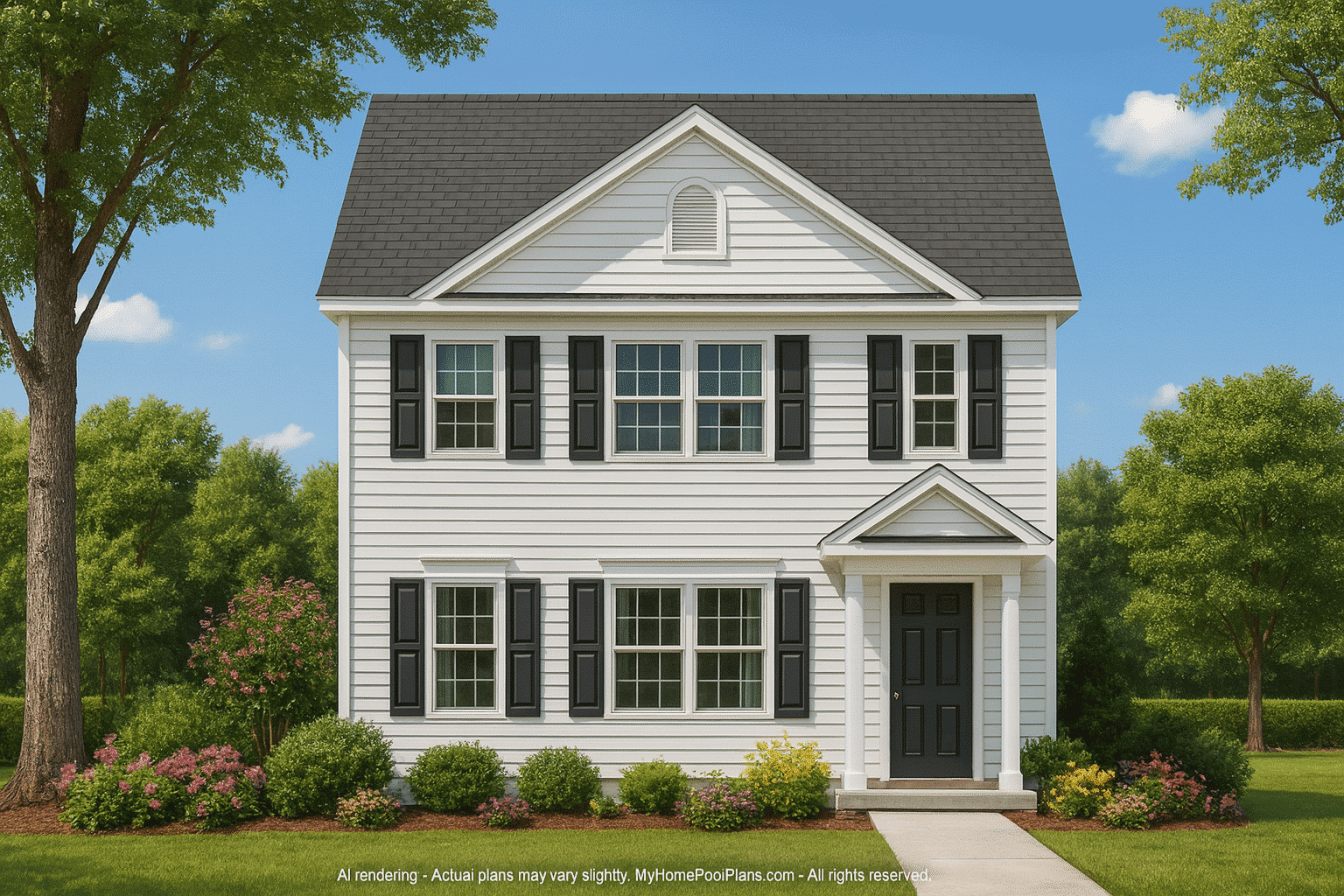 Modern 2-Story House Plan with Sleek CAD Design