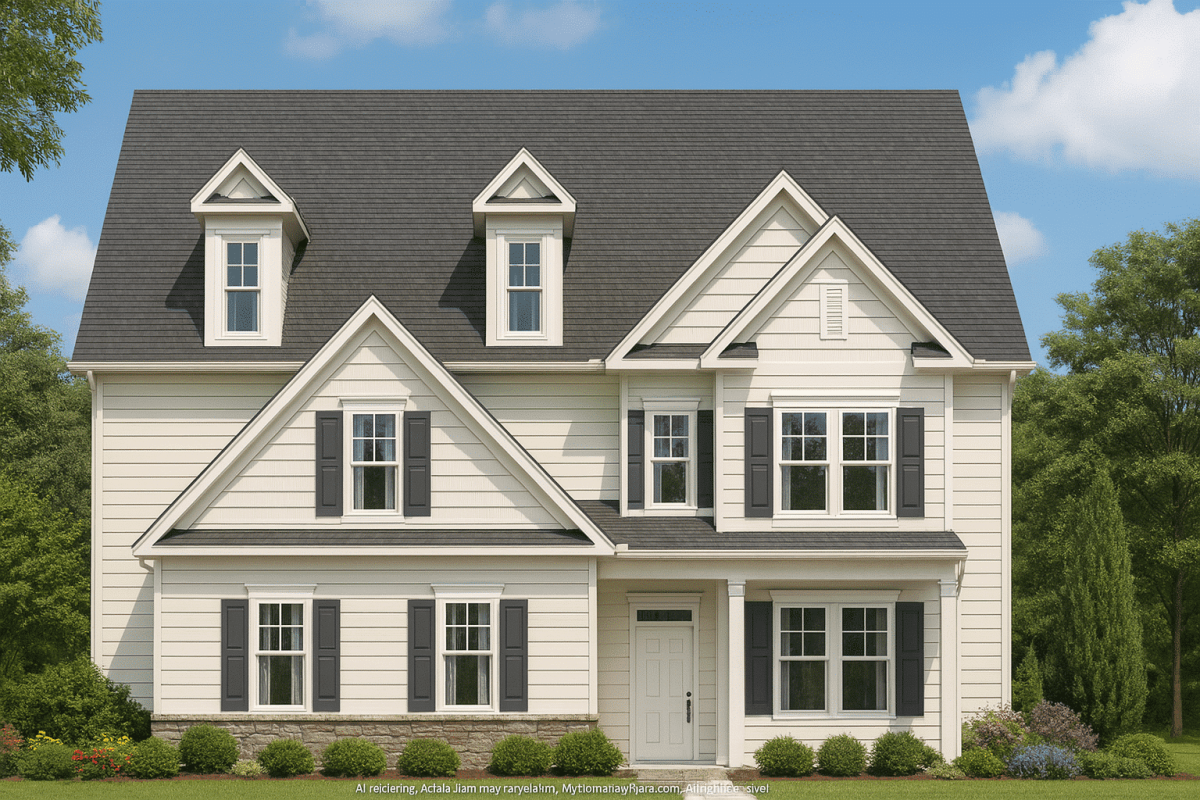 Modern 2-Story House Plan with Upstairs Bedrooms & Open Layout