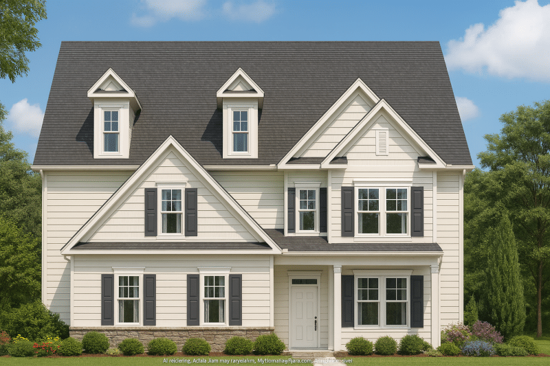 Modern 2-Story House Plan with Upstairs Bedrooms & Open Layout