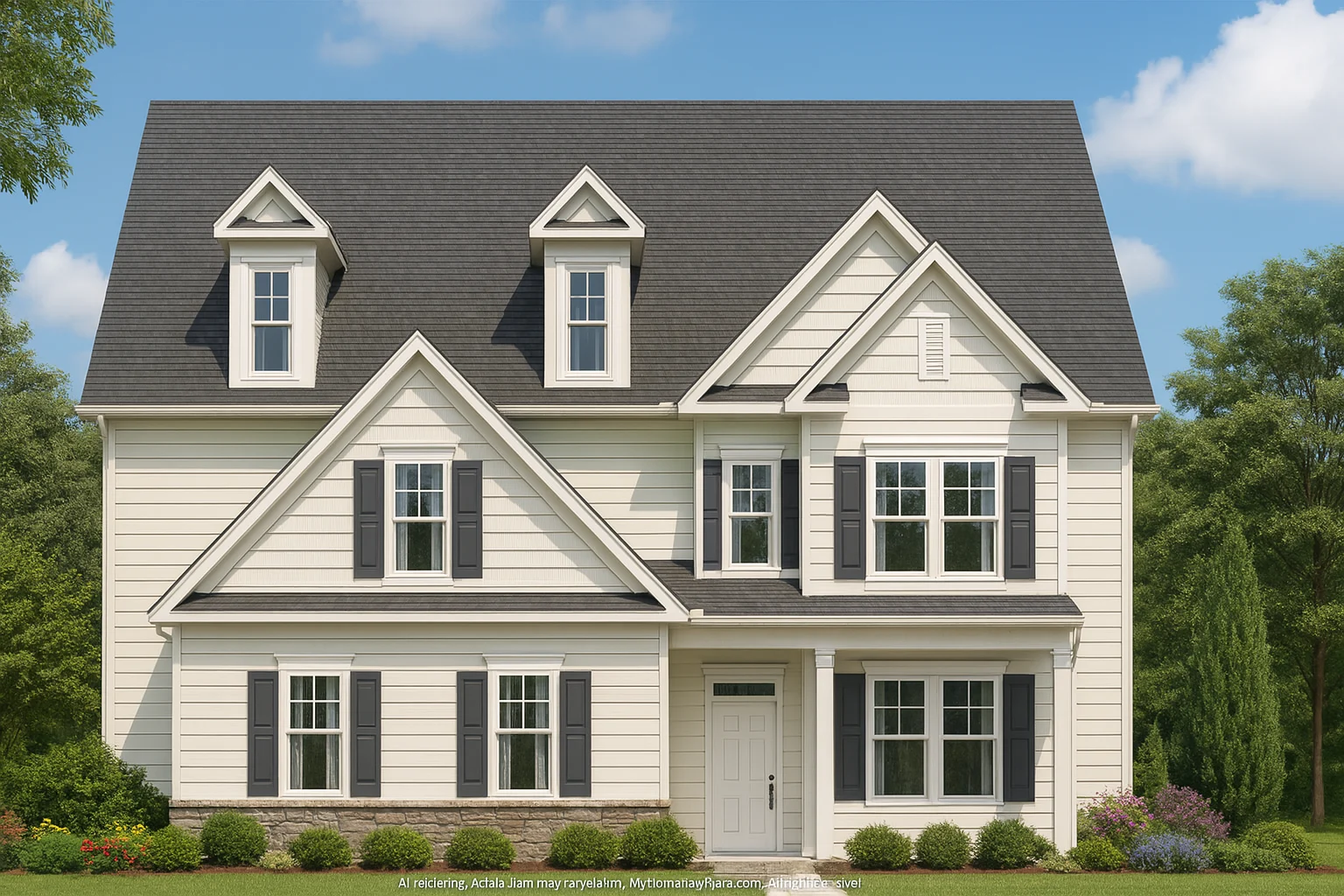 Modern 2-Story House Plan with Upstairs Bedrooms & Open Layout