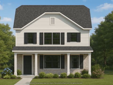 Modern 3-Bedroom Home Plan with Open Floor Plan & Attic
