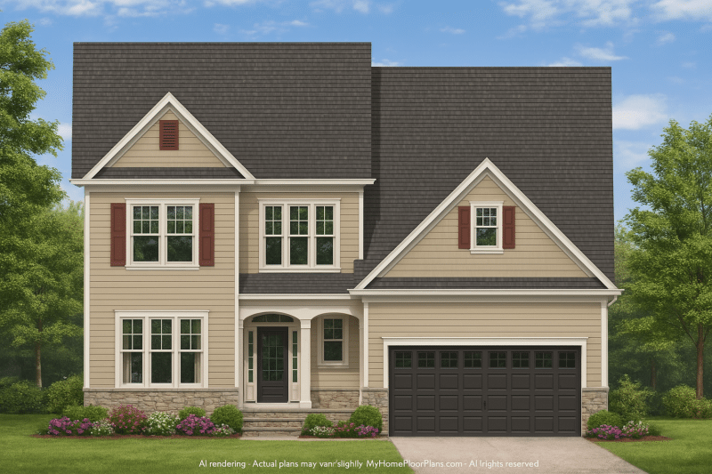 Modern 3-Story House Plan with 4 Bedrooms and Bonus Room