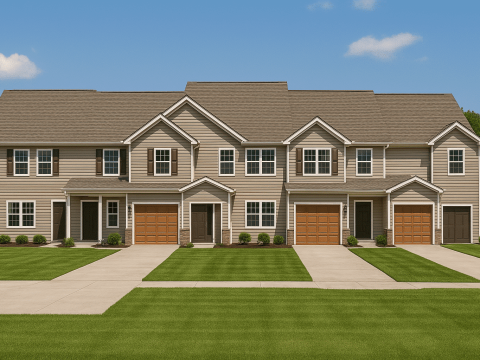 Modern 5-Unit Townhome Floor Plan with CAD Architecture Designs