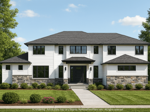 Modern Beach House Plan with 4,338 SF and CAD Designs